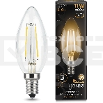 Лампа светодиодная филаментная Gauss 11Вт цок.: E14 свеча 220B 2700K св. свеч. бел.теп. C37 (упак.: 10 шт) (103801111), фото4