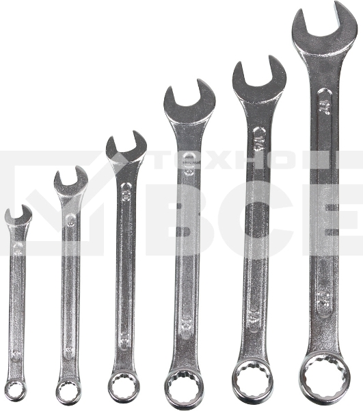 Набор комбинированных ключей 6 шт. 6 - 17