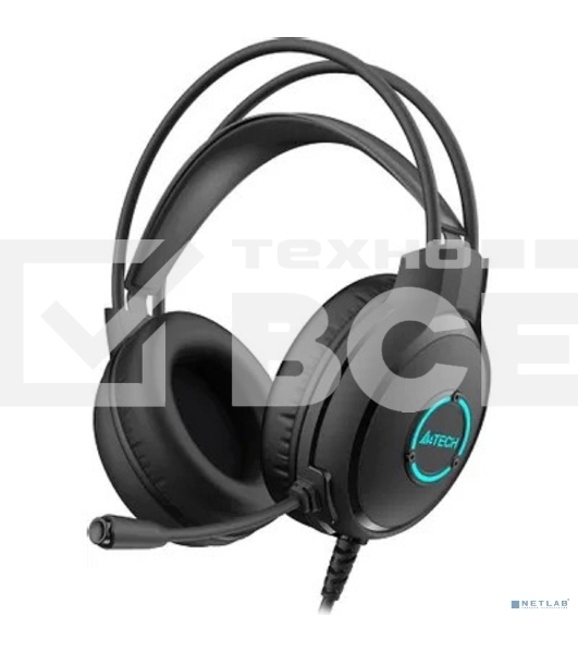 Наушники с микрофоном A4Tech Fstyler FH300U черный 2м накладные USB оголовье