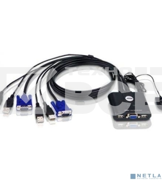 Переключатель ATEN 2-Port USB VGA Cable KVM Switch with Remote Port Selector