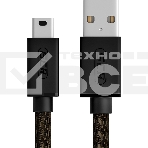 Кабель GCR PROF 1.0m USB 2.0, AM/mini 5P, черно-прозрачный, 28/24 AWG, экран, армированный, морозостойкий, GCR-51197, фото3