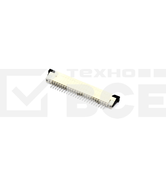 Разъем FPC Half Coverage Top Contact 1.0K-BS-24PWB 24 pin высота 2мм шаг 1мм