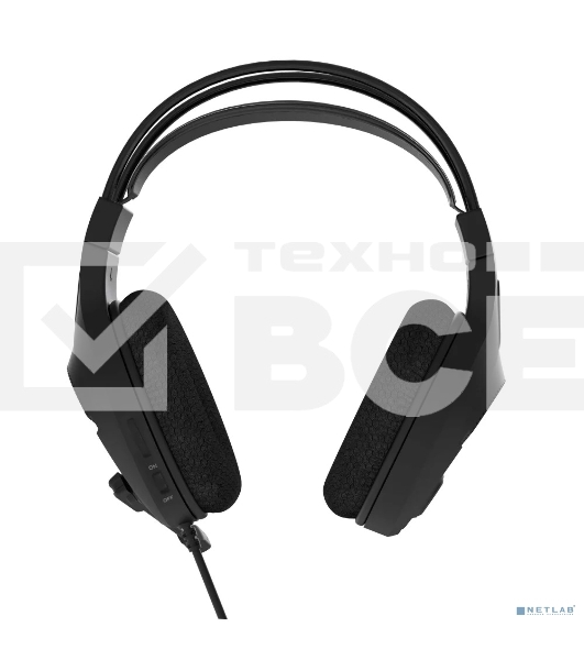 Perfeo игровая гарнитура RGF AIR черная 1,8 м, разъем 3,5 мм (4 pin) и USB (LED), переходник