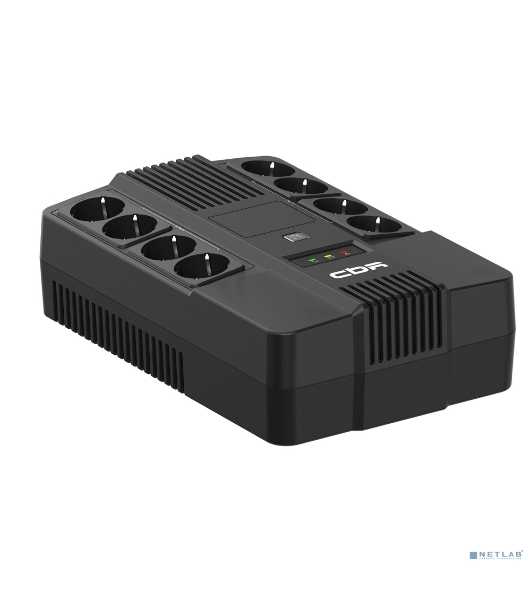 Источник бесперебойного питания CBR [UPS-OFK-101E-600] 600VA/360W, Schuko CEE 7 Outlets: (x4 Battery & Surge Protected; x4 Surge Protected), LED, AVR, 12V/7Ah