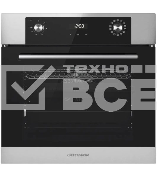 Встраиваемый духовой шкаф Kuppersberg HO 678 BX High-Tech, объем 70 л, 13 режимов, электронное управление (утапливаемые переключатели, аналоговый дисплей), телескопические направляющие на одном уровне, Soft close, максимальная температура 300 градусов, 3 