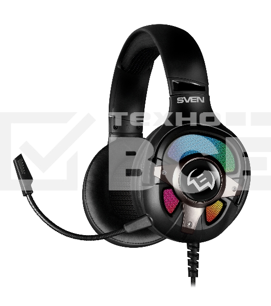 Наушники с микрофоном Sven AP-U1100MV черный 2.2м мониторные оголовье