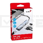Концентратор USB HUB UH-545 USB3.0 с Ethernet RJ45, гигабитным Ethernet RJ45 x 1, портом питания USB-C (5 В 3 А) x 1, портами передачи данных USB-A 3.0 x 3, фото6