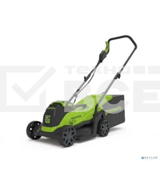 Газонокосилка аккумуляторная GreenWorks GD24LM33k4, 24v, 33 см, 1хАКБ 4Ач и ЗУ (2516107UB)