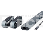 Док-станция Type-C Gembird UHB-D5, 10в1: 3xUSB3.1, Type-C PD87W, Jack 3.5, SD/TF, HDMI, RJ45, Type-C, кабель 14см, алюминий, фото7