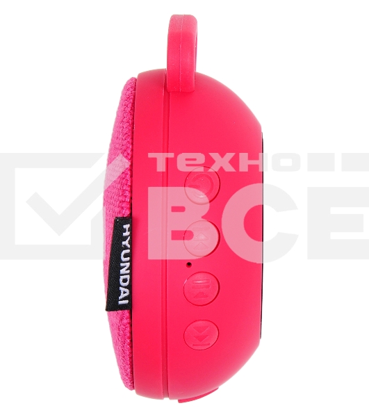 Колонка портативная Hyundai H-PAC150 красный 3W 1.0 BT/3.5Jack/USB 10м 300mAh