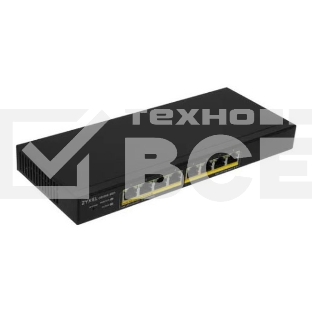 Гибридный Smart L2 коммутатор PoE+ Zyxel NebulaFlex GS1915-8EP, 8xGE PoE+, бесшумный (без вентилятора), бюджет PoE 60 Вт, автономное/облачное управление