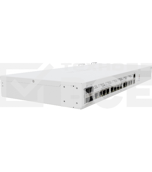 Маршрутизатор Mikrotik CCR2116-12G-4S+ Cloud Core Router 2116-12G-4S+ with Amazon Annapurna Labs Alpine v3 AL73400 CPU (16-cores, 2GHz per core), 16GB RAM, 4xSFP+ cage, 13xGbit LAN, M.2 PCIe slot, RouterOS L6, 1U rackmount case, Dual PSU