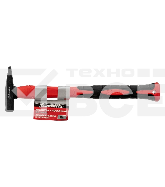 Молоток слесарный Matrix ''optimal'', 100 г, фибергласовая обрезиненная рукоятка, квадратный боек