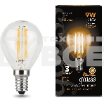 Лампа филам. Gauss Filament 9Вт цок.:E14 шар 220B 2700K св.свеч.бел.теп. (упак.:10шт) (105801109), фото2