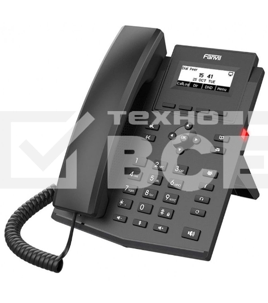 Телефон IP Fanvil X301W c б/п черный