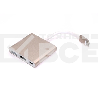 Адаптер Type-C на USB, HDMI 4K Type-С для MacBook, золотой