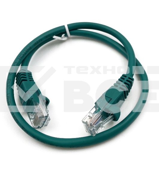 Патч-корд Buro UTP 4 пары cat5E CCA molded 0.25м зеленый RJ-45 (m)-RJ-45 (m) (упак.:1шт)