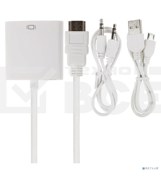 Переходник Rexant шт. HDMI - гн. VGA (провод) + 3. 5 mm Аудио с питанием