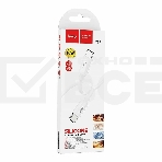 Кабель USB2.0 Hoco Type-C/Type-C, 3А, 60Вт, силиконовая оплетка, X87, 1м, белый, коробка, фото 1