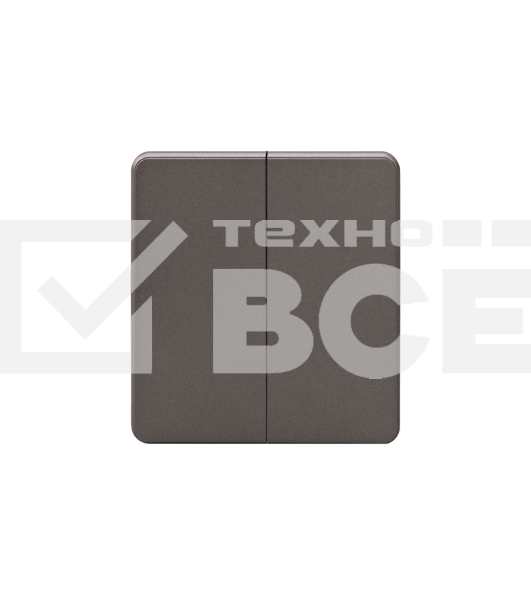 Выключатель Kranz ROUND 2 кл проходной (переключатель) 10А с/у титан