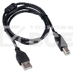 Кабель USB2.0 Cablexpert CCF-USB2-AMBM-1M, AM/BM, медь, двойн.экран, фер.кольцо, Pro, 1м, черный, пакет, фото4