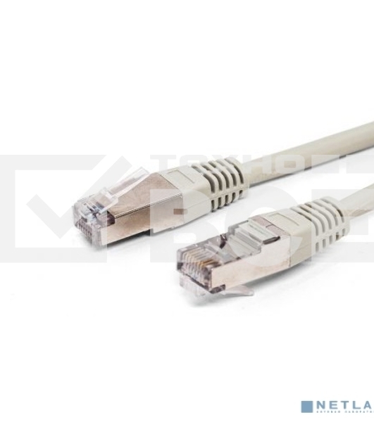 Кабель патч-корд, Filum FL-F5-2M F/UTP 5e cat. 2м, 26AWG(7x0.16 мм), омедненный алюминий (CCA), PVC, серый