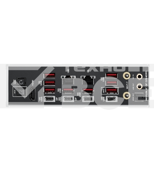 Материнская плата ASUS ROG CROSSHAIR X870E EXTREME, AM5, AMD X870E, 4xDDR5, 4xSATA, 5xM.2, 1xPCIe 5.0 x16, 1xPCIe 5.0 x8, 1xHDMI, 1x10Gb LAN, 1x2.5Gb LAN, Wi-Fi 7, Bluetooth 5.4, 2xUSB-C 40Gbps, 2xUSB-C 10Gbps, 8xUSB-A 10Gbps, 1xTOSLINK, 2x3.5 мм, 7.1, E-ATX