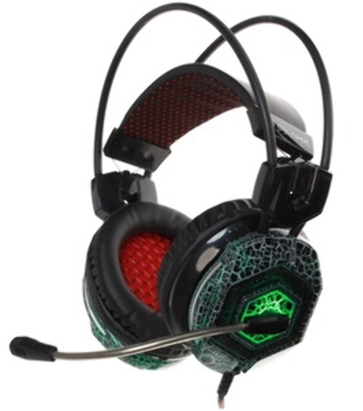 Гарнитура Oklick HS-L500G зелёный/чёрный, проводная, USB/3.5 мм