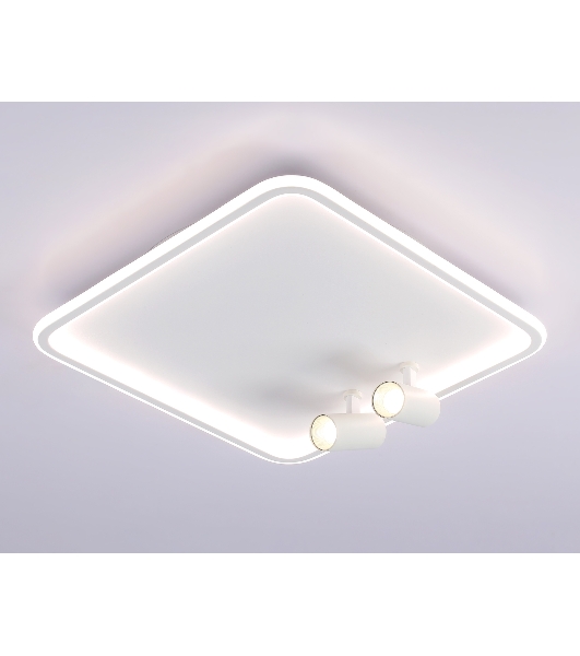 Светильник Ambrella light FL5114/1+2 WH белый 97W 3000K-6400K 480*480*130 (ПДУ ИК)