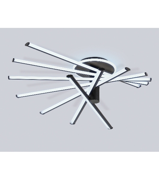 Потолочный светодиодный светильник Ambrella light FL6242 BK черный 135W 3000K-6400K 900*750*230 (ПДУ ИК)
