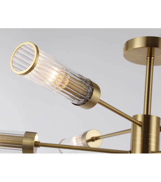 Люстра Ambrella light LH55161/6 BS/CL латунь/прозрачный E14/6 max 40W D830*330