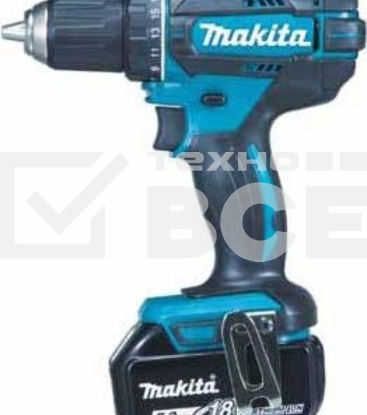 Дрель-шуруповерт MAKITA DDF482RME 18726518в 2х4ачli-ion бзп-13мм 0-600\1900об\м 62\36нм 1.5кг чем