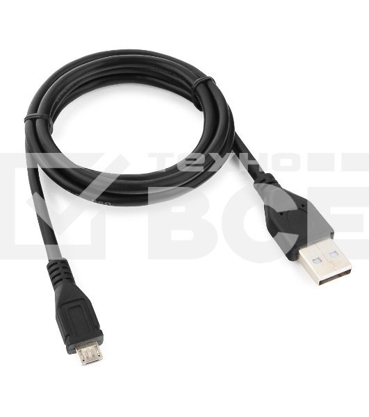 Кабель USB 2.0 Pro Cablexpert CCP-mUSB2-AMBM-1M, AM/microBM 5P, 1м, экран, черный, пакет