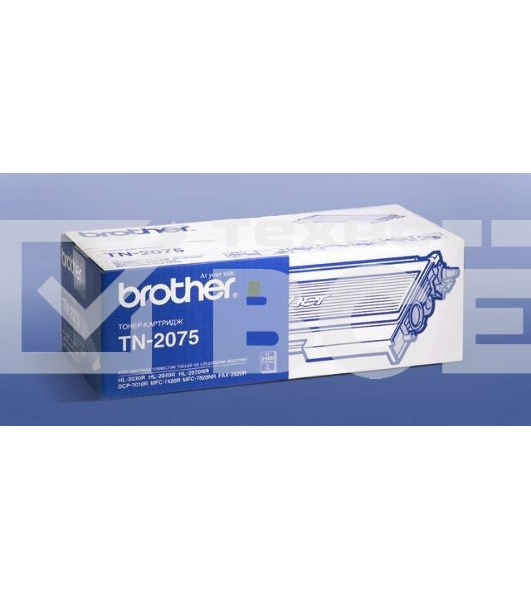 Картридж лазерный Brother TN-2075 черный (2500 стр.) для BROTHER HL2030/2040/2070/2920/DCP7010/7025/MFC7420/7820