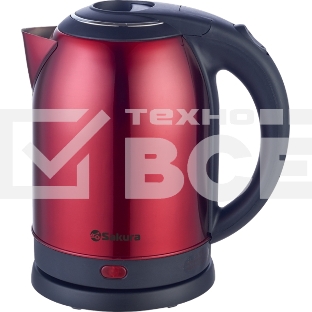 Чайник электрический Sakura SA-2121BR (2.0) красн метал+черн д