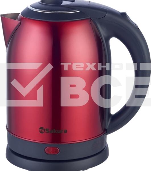 Чайник электрический Sakura SA-2121BR (2.0) красн метал+черн д