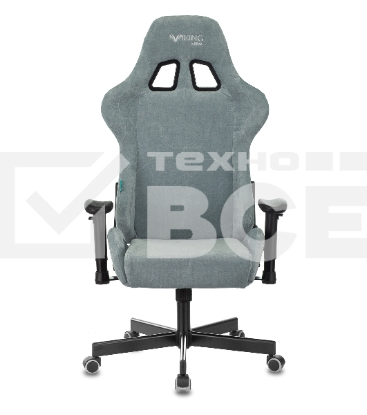 Кресло игровое Бюрократ VIKING KNIGHT LT28 FABRIC серо-голубой крестовина металл/пластик