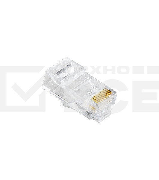 Коннектор RJ-45 Exegate EX283691RUS Кат.6 (8P8C) под одножильный кабель (100шт)