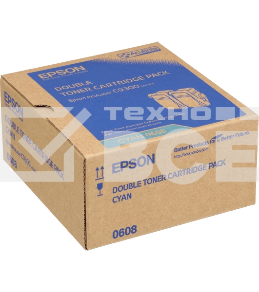 Картридж лазерный Epson C13S050608 голубой (13000 стр. двойная упаковка: 6500 стр x 2) для AcuLaser AL-C9300N