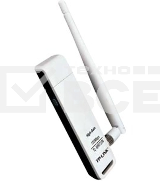 Адаптер TP-Link SOHO TL-WN722N 150Mbps High Gain Wireless N USB Adapter with Cradle, 1T1R, 2.4GHz, 802.11n/g/b, 1 detachable antenna