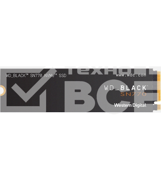 Накопитель SSD WD Black SN770 WDS500G3X0E, 500Gb, PCIe 4.0 x4, M.2 2280, NVMe, R/W 5000/4000