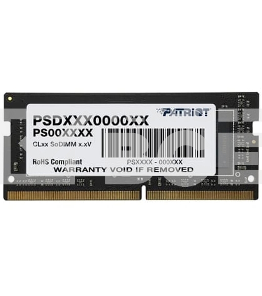 Оперативная память Patriot Signature, DDR4, 8GB (1x8 GB), 3200 MHz, CL22, SO-DIMM