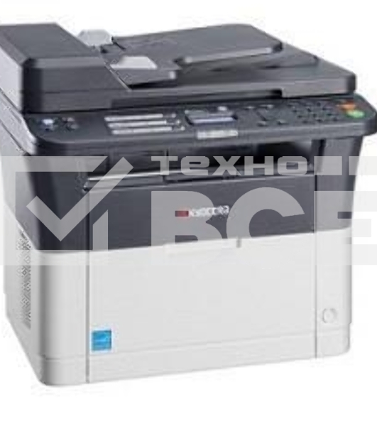 МФУ лазерный Kyocera Ecosys FS-1025MFP (1102M63RU0/1102M63RUV/1102M63RU2/1102M63NX2/1102M63DZ2), A4, ч/б, печ. до 25 стр/мин., скан. до 18 стр/мин. (ч/б) 6 стр/мин. (цвет), 600 x 1800 dpi (печать) 600x600dpi (скан), USB, RJ-45