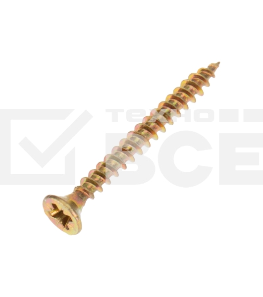 Саморез универсальный Kranz 4х35 желтый цинк, пакет (800 шт/уп)