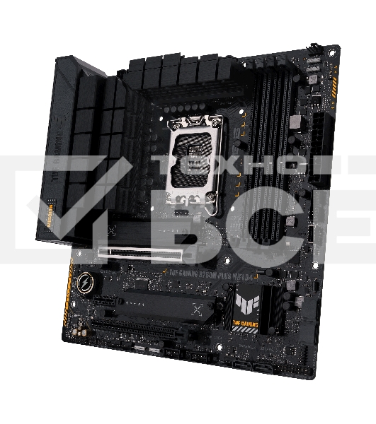 Материнская плата ASUS TUF GAMING B760M-PLUS WIFI D4, LGA 1700, Intel B760, 4xDDR4, 4xSATA, 2xM.2, 1xPCI-E 5.0 x16, 1xPCI-E 4.0 x4, 1xUSB-A 3.2 Gen 1, 4xUSB-A 3.2 Gen 2, 2xUSB 2.0, 1xUSB-C 3.2 Gen 2x2, 1x2.5Gb LAN, 5x3.5 мм, 7.1, Wi-Fi 6, Bluetooth 5.2, M