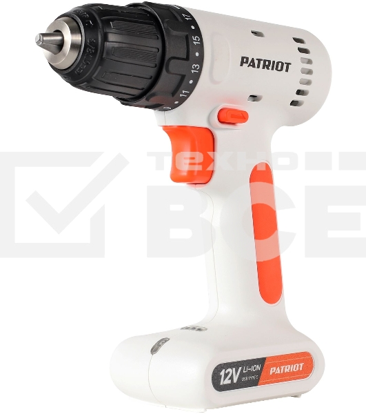 Дрель-шуруповерт аккумуляторная Patriot BR 113Li, Аккумуляторная, 12В, Кейс