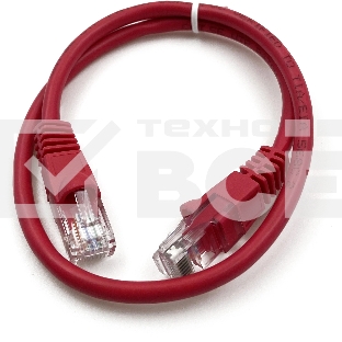 Патч-корд Buro UTP 4 пары cat5E CCA molded 0.25м красный RJ-45 (m)-RJ-45 (m) (упак.:1шт)