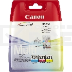 Картридж струйный Canon CLI-521 (2934B010) голубой/пурпурный/желтый набор карт. для Canon Pixma MP540/620/630/980, фото3