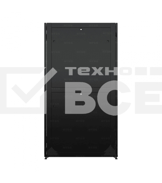 Шкаф напольный серверный NTSS ПРОЦОД DS 42U 800х1070мм, двойные боковые стенки,панель потолка с щеточными вводами, двери перфорированная и перфорированнаядвухстворчатая, без панели пола, регулируемые опоры, ролики, черный RAL 9005