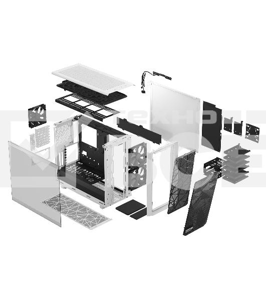 Компьютерный корпус Fractal Design MESHIFY 2 WHITE - TG / FD-C-MES2A-05